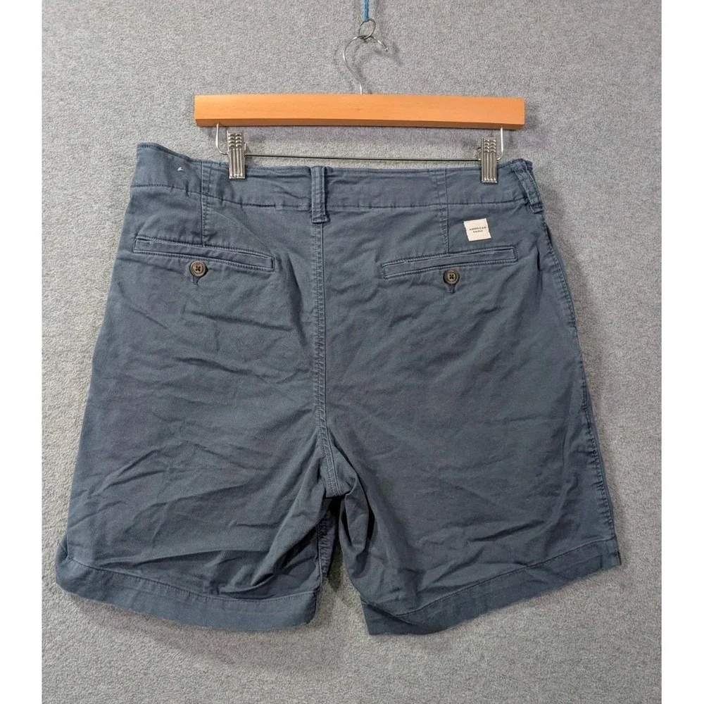 American Eagle Flex Chino Shorts Men's 33 Blue Stretch Casual Preppy Golf